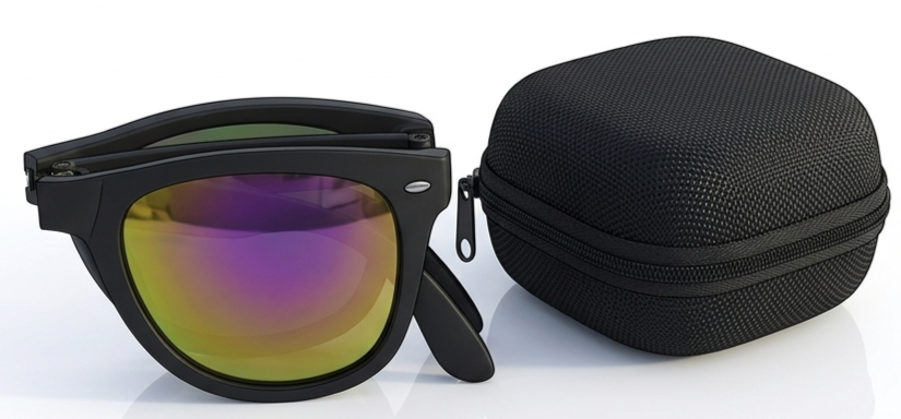 Premium Foldable Sunglasses with Case - Image 3